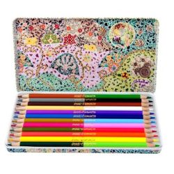 Boîte de crayons en métal décorée Elementos