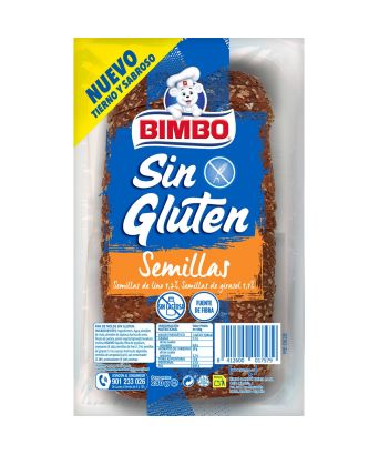 Pan de molde sin gluten semillas Bimbo 300 gr.