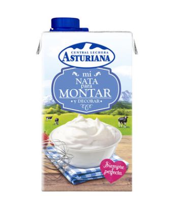 La crème et le cuisinier Central Lechera Asturiana 500 ml.