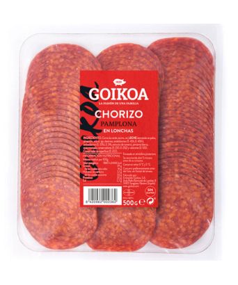 Chorizo de Pamplona en lonchas Goikoa 500 gr.