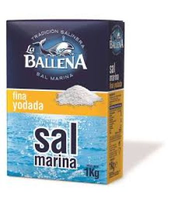 Sal fina yodada La Ballena 1 kg.