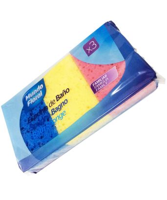 Esponja de baño Mundo Floral 3 ud.