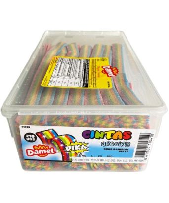 Damel Regenbogen-Lakritzbänder 210 Stück