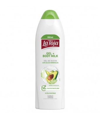 Gel con sales minerales La Toja con body milk 550 ml.