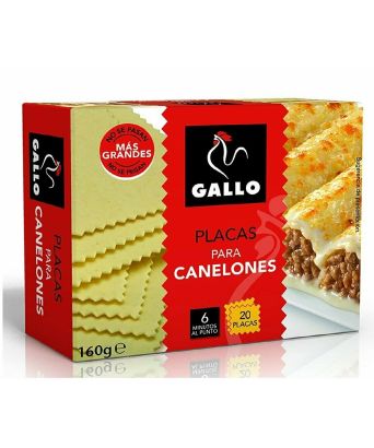 Placas para canelones Gallo 160 gr.