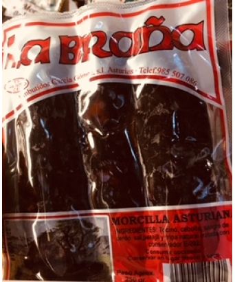 Morcilla Extra Asturiana La Braña 250 gr.