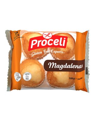 Magdalenas sin gluten Proceli 160 gr.