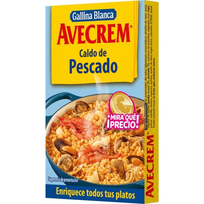 Bouillon de poisson Avecrem 8 comprimés 80 gr.