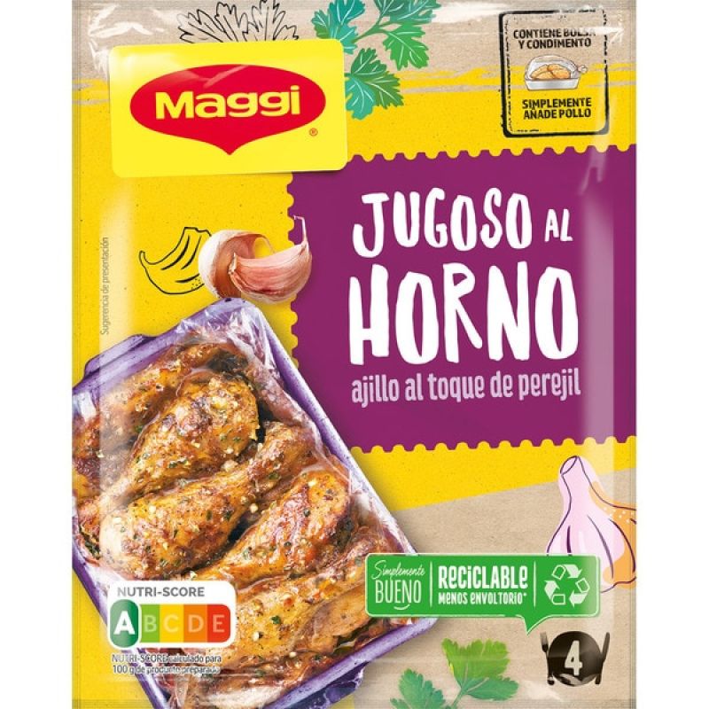 Ajillo al toque de perejil Jugoso al Horno Maggi 34 gr.