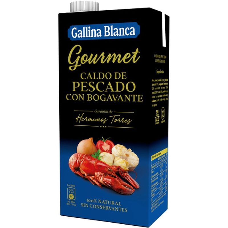 Caldo de pescado con bogavante Gourmet Gallina Blanca 1 l.