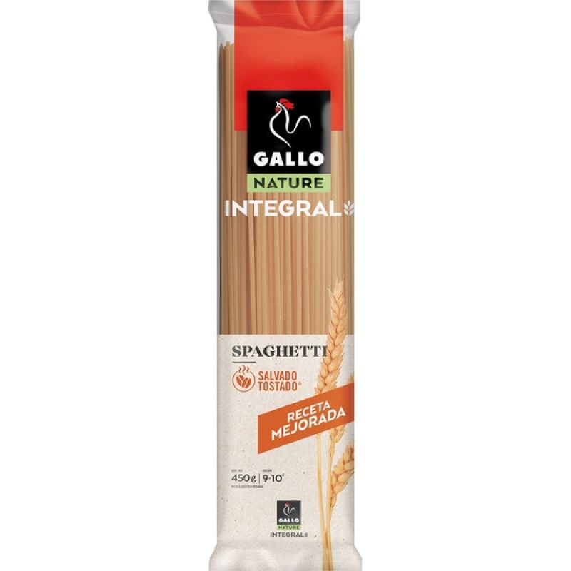 Spaguetti integral Nature Gallo 450 gr.