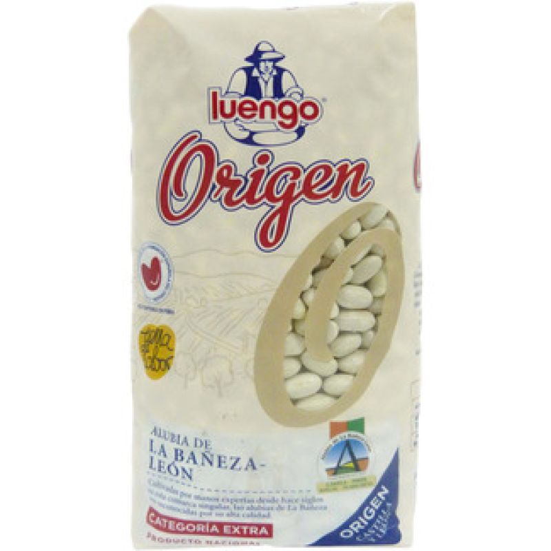 Alubias blancas riñón IGP La Bañeza Origen Luengo 1 kg.