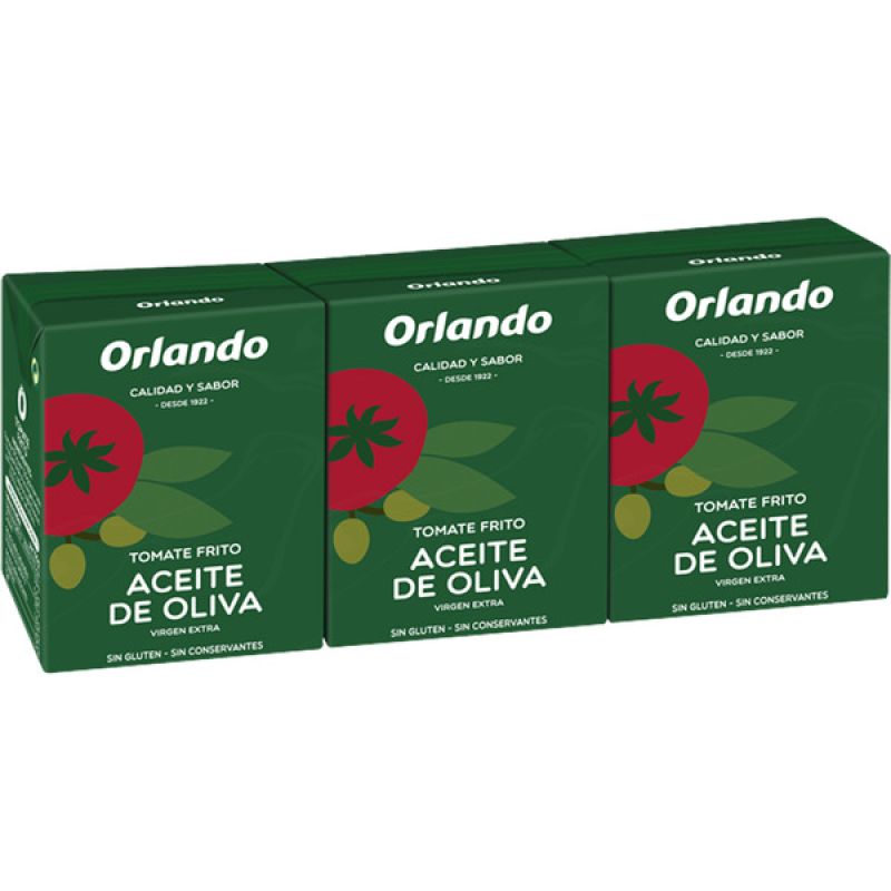 Tomate frito con aceite de oliva Orlando pack 3 ud.