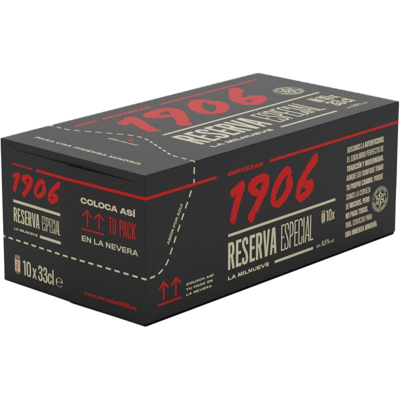 Cerveza Reserva Especial 1906 Estrella Galicia pack 10 latas