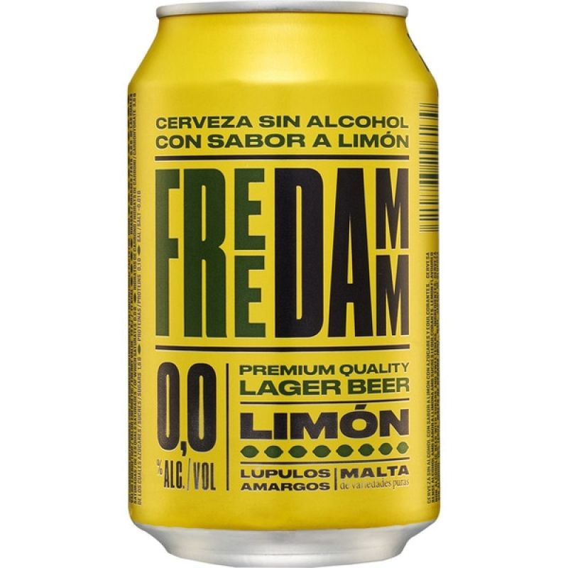 Bière citron 0% d´alcool Free Damm 6 ud x 33 ml