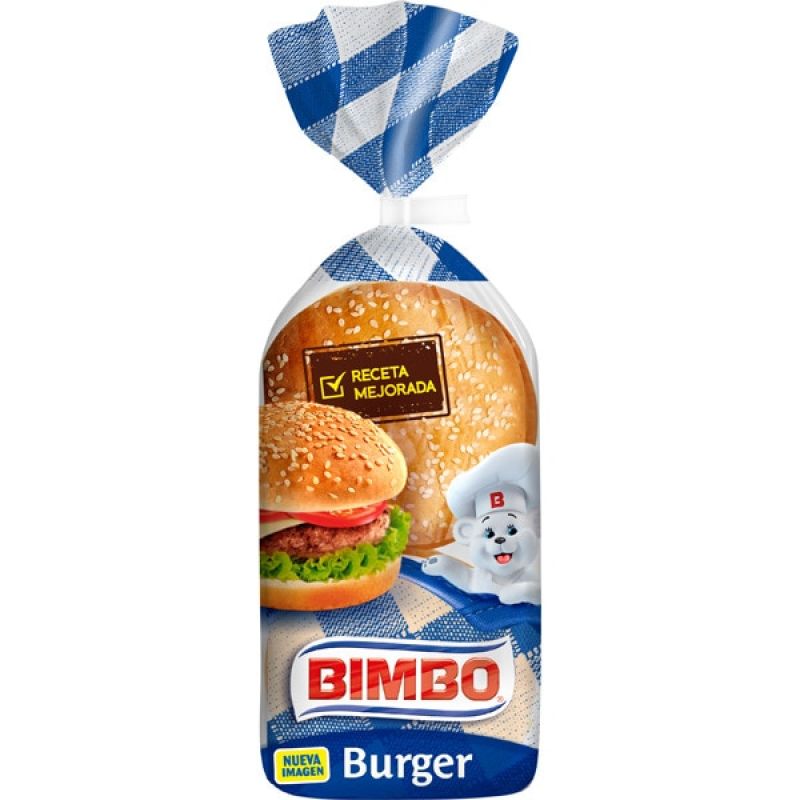 Bimbo hamburger bun 4 units.