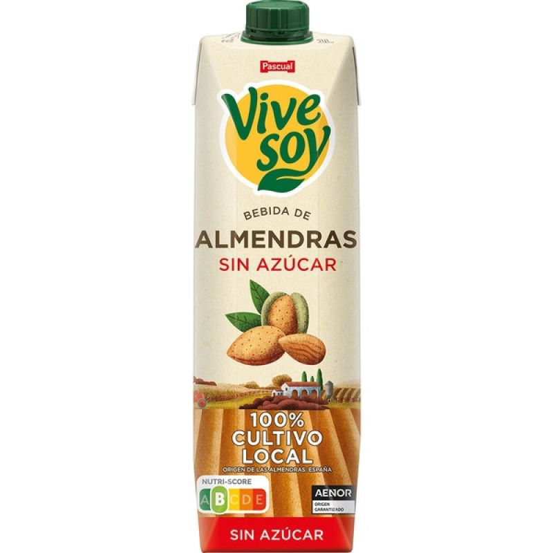 Almond drink sugarfree Vivesoy Pascual 1 l.
