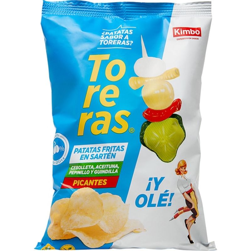 Spicy potato chips Toreras Kimbo 120 gr.