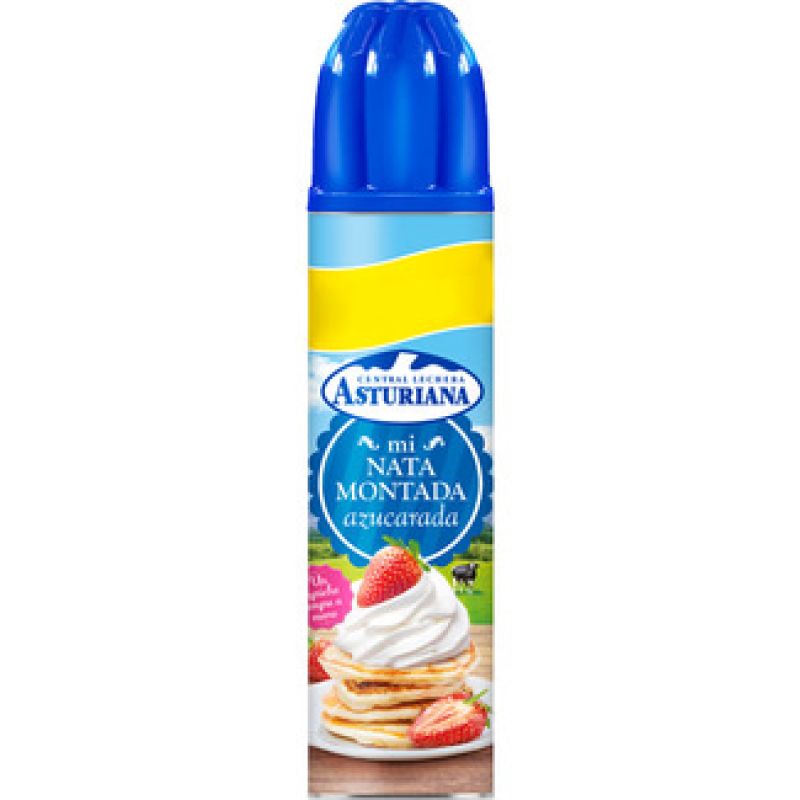 Gesüßte Schlagsahne Central Lechera Asturiana spray 250 ml.