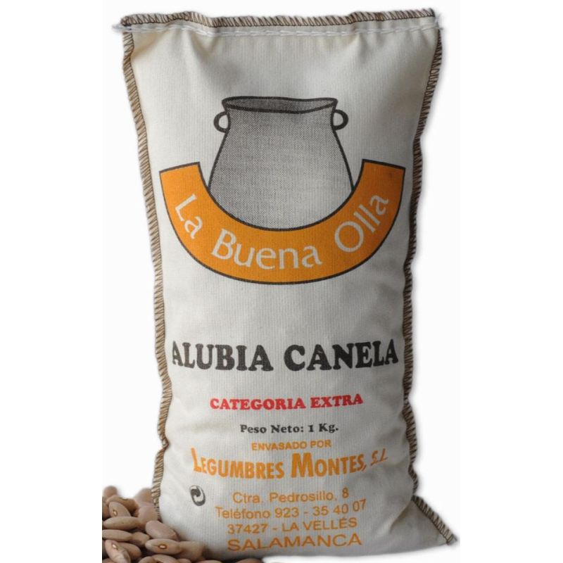 Alubias Canela La Buena Olla Legumbres Montes saco 1 kg.