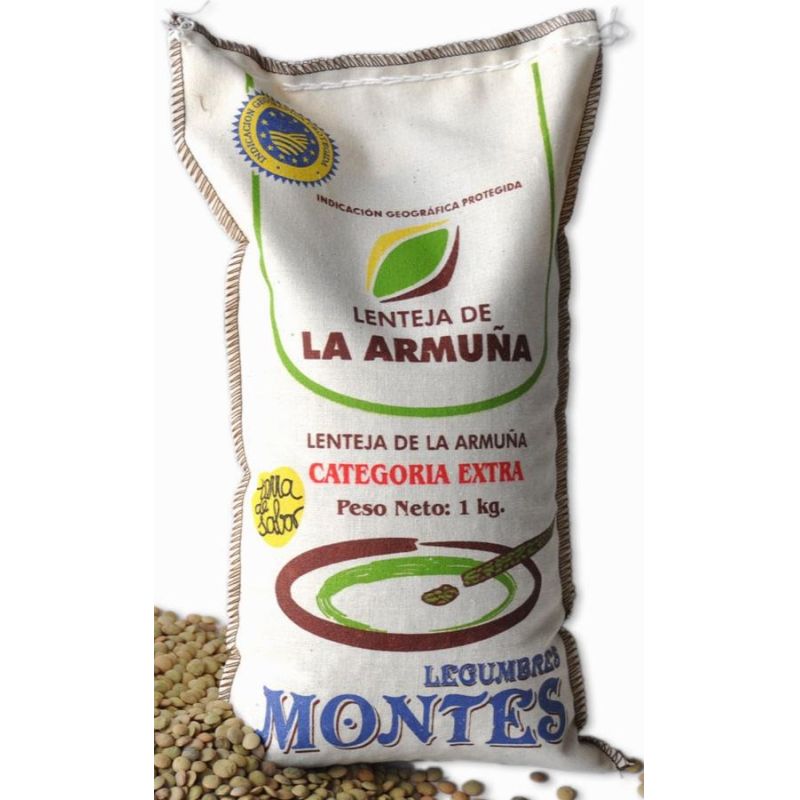 Lentejas IGP de la Armuña Legumbres Montes saco 1 kg.