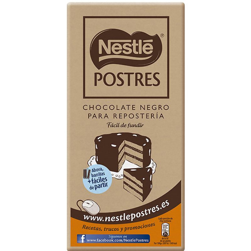 Nestle desserts au chocolat noir 200 gr.