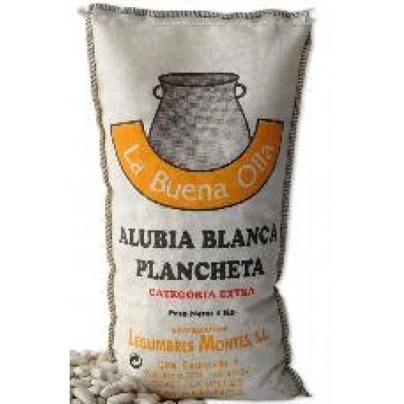 Alubias Plancheta La Buena Olla Legumbres Montes saco 1 kg.
