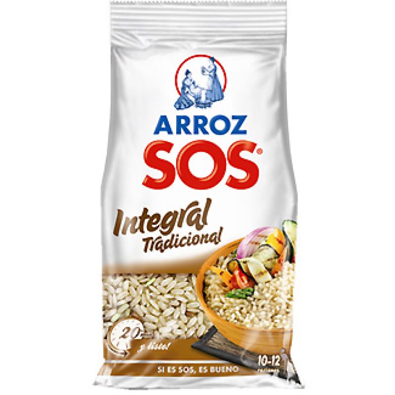 SOS brown rice 1 kg.