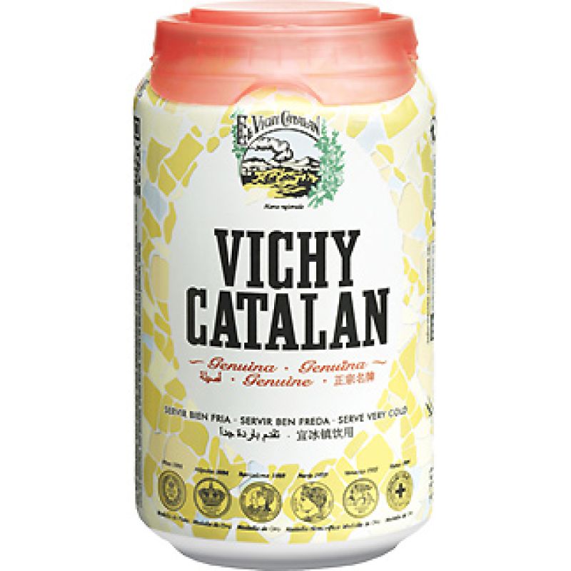 Agua mineral con gas Vichy Catalán pack 6 latas x 33 cl.