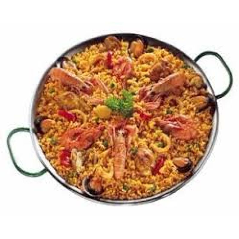 Paellera de acero pulido 42 cm.