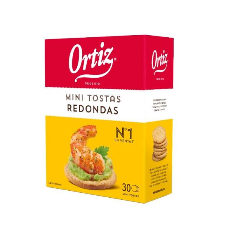 Mini tostas redondas Ortiz 100 Gr.