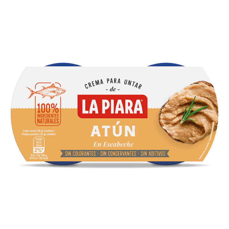 Paté de atún en escabeche La Piara 2 Ud. X 80 Gr.