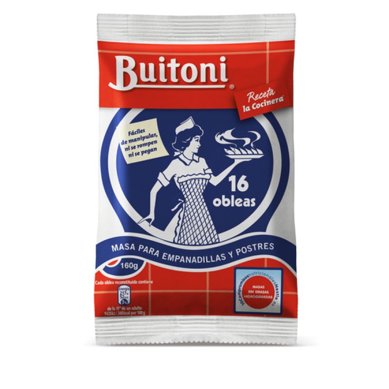 Obleas para empanadillas Buitoni Nestlé 16 Ud. 160 Gr.