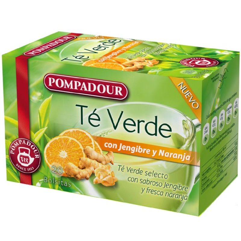 Thé vert au gingembre et à l´orange Pompadour 40 gr.