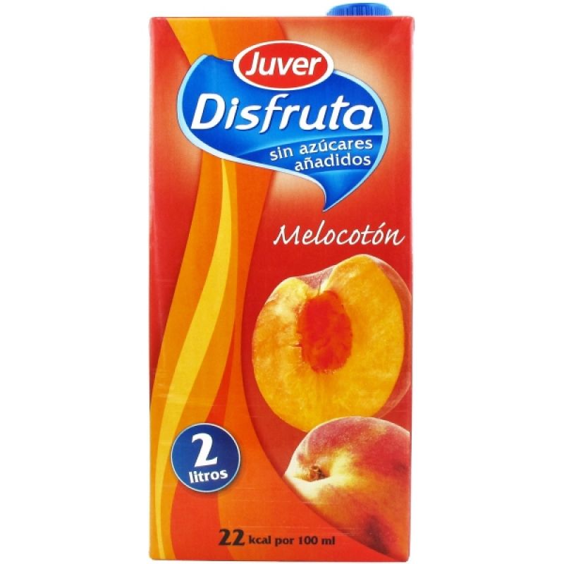 Jus de pêche sans sucre 2 litres Juver