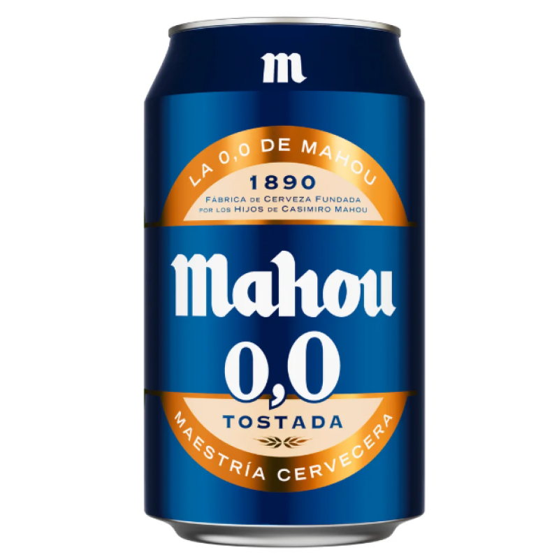 Geröstetes Bier ohne Alkohol Mahou 33 cl.