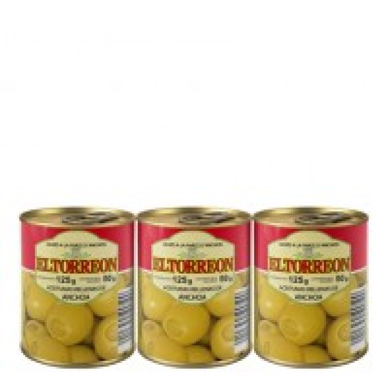 Olives farcies aux anchoix El Torreón Pack 3 ud.x 50 gr.