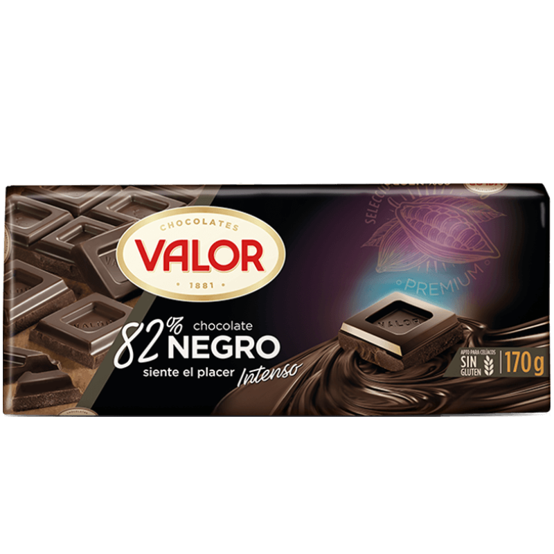 82% dark chocolate Valor 170 gr.