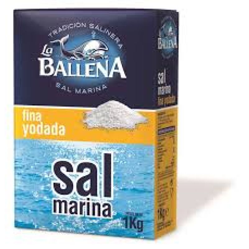 Sal fina yodada La Ballena 1 kg.