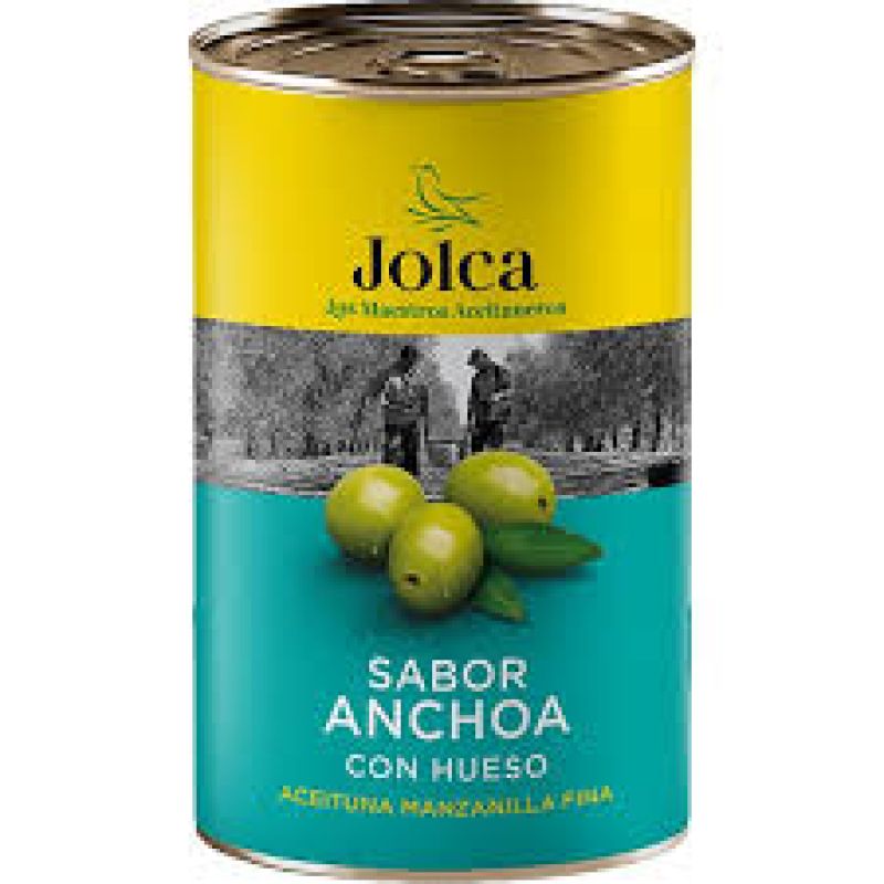 Olives avec saveur osseuse Anchois Jolca 185 gr.