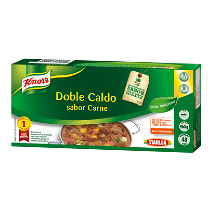Doble caldo de carne Knorr Starlux 96 pastillas 960 gr.