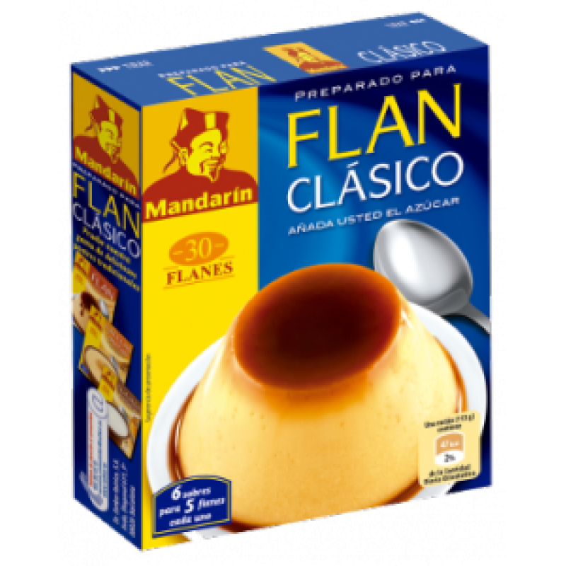 Flan clásico Mandarín 30 gr.
