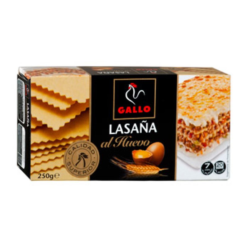 Pasta para lasaña al huevo Gallo 250 gr.