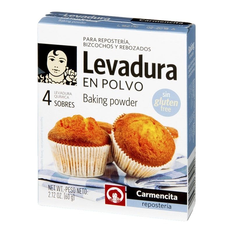 Levadura en polvo Carmencita 4 sobres 60 gr.