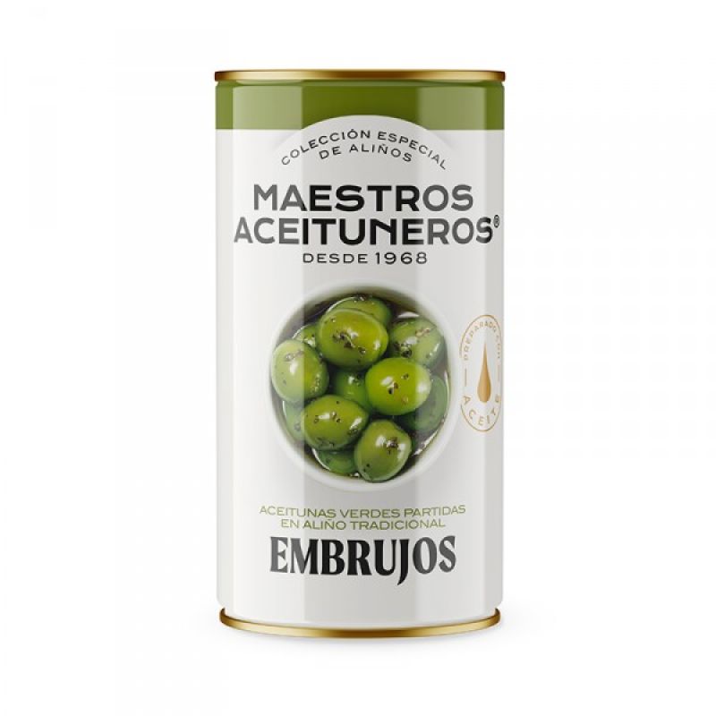 Split grüne Oliven Embrujos de los Maestros Aceituneros 185 gr.