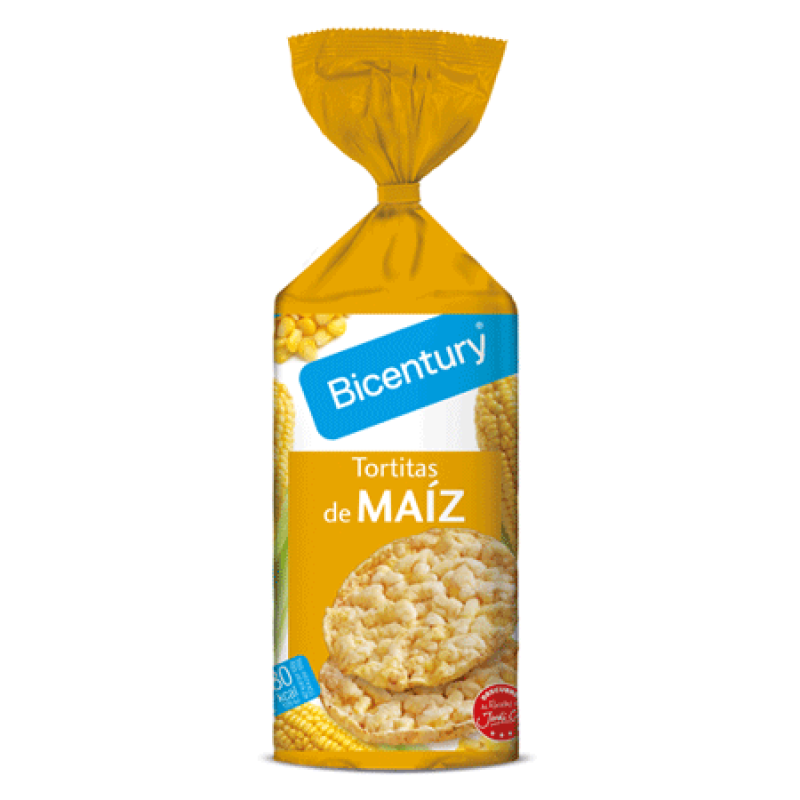 Tortitas de maíz integral Bicentury 173 gr.