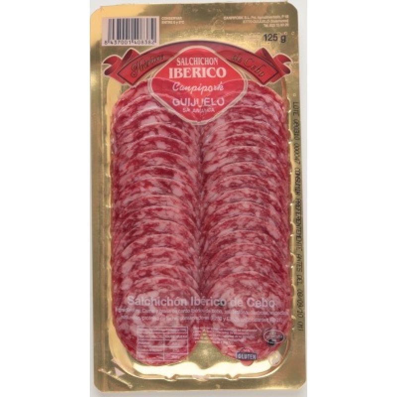 Saucisson ibérique tranché Guijuelo 500 gr Canpipork.